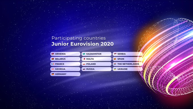 Eurovision Junior 2020 : treize participants (Mise à jour : déclaration de l’UER)