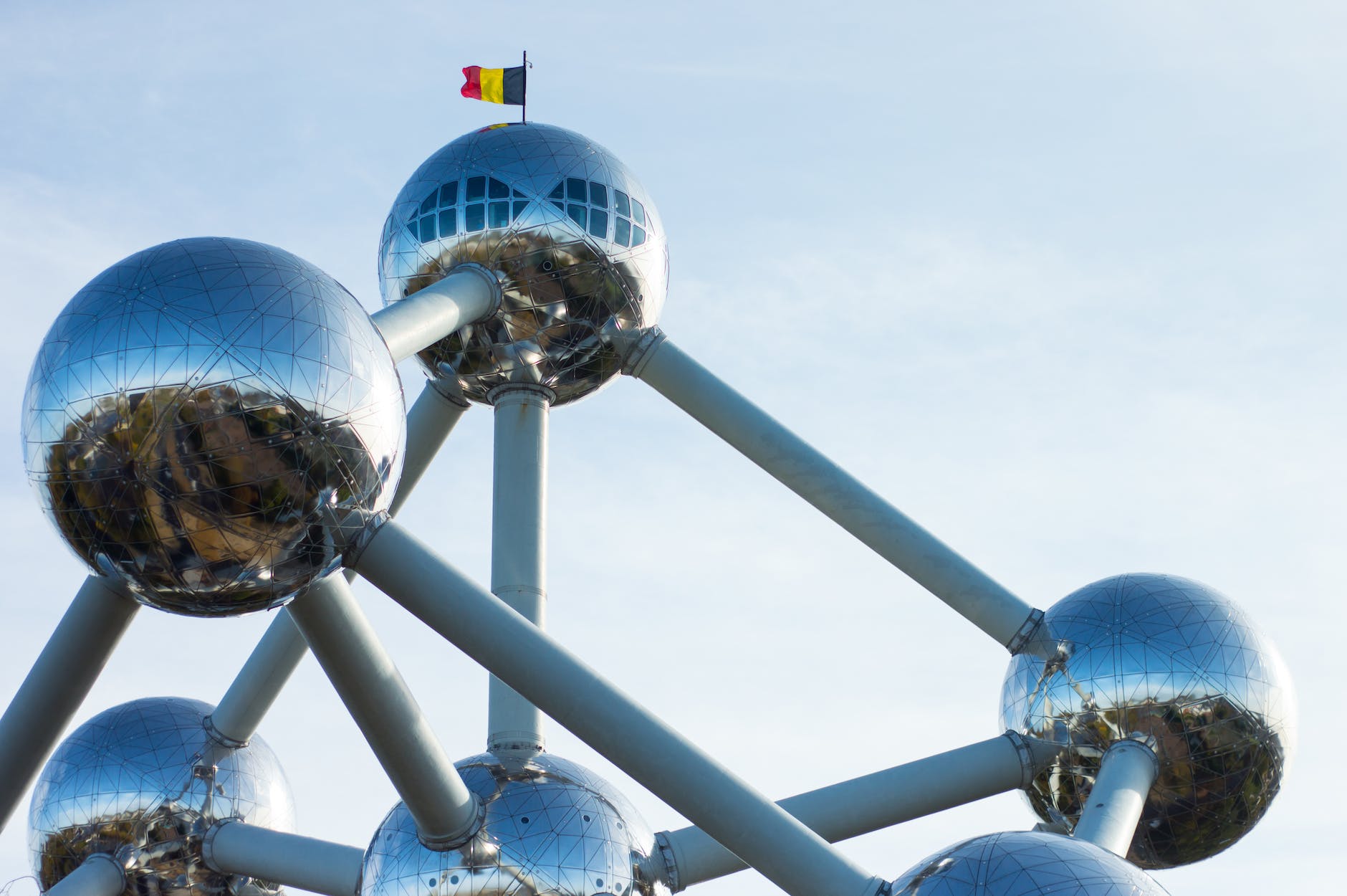low angle shot of atomium